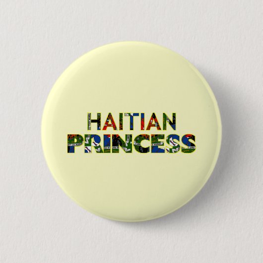 HAITIANPRINCESS001 RONDE BUTTON 5,7 CM (Voorkant)
