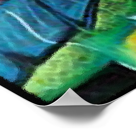 Haitienne en Vitraux I - en verre liquide Poster (Hoek)