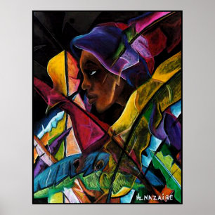 Haitienne en Vitraux Poster