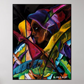 Haitienne en Vitraux Poster