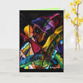 Haitienne Engelse Vitraux 1 Kaart (Gele Bloem)