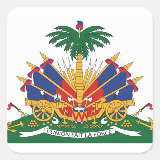 Haïti's wapen vierkante sticker (Voorkant)