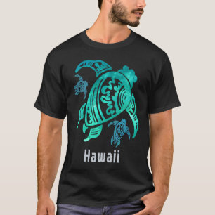 Haiwaii Zee Blue Tribal Turtle T-shirt
