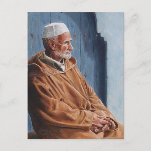 Haj - schilderij van een Marokkaans Briefkaart (Voorkant)