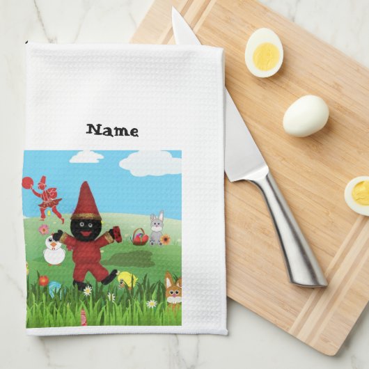 Haji Firuz thema Theedoek (Quarter Fold)