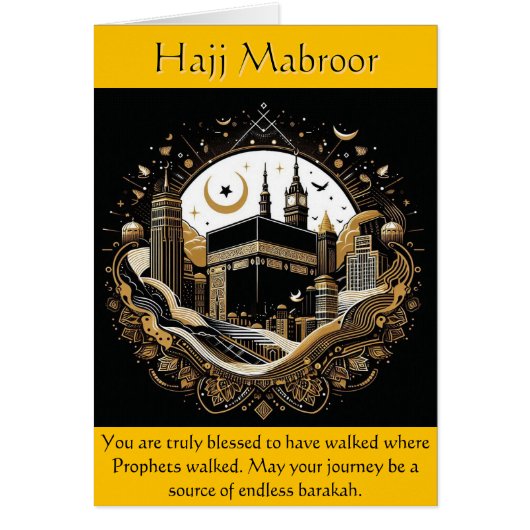 Hajj Gefeliciteerd Kaart (Voorkant)