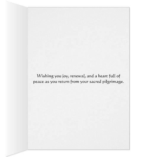 Hajj Gefeliciteerd Kaart (Binnen (Rechts))