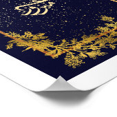 Hajj Mabroor Blauw en Gouden Poster (Hoek)