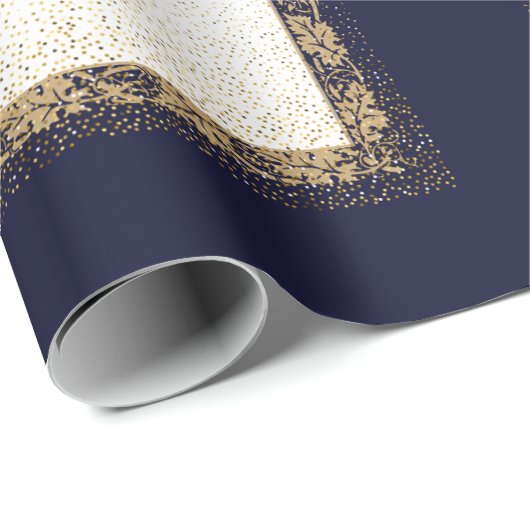 Hajj Mabroor Verpakkingsdocument Marine Blauw en G Cadeaupapier (Rol Hoek)