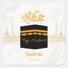 Hajj mabrour,حج مبرور vierkante sticker