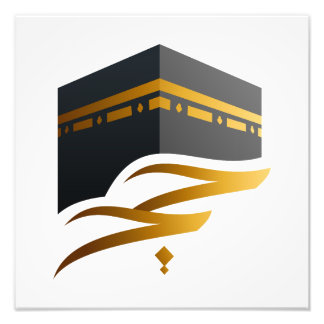 Hajj Mabrour, Heilige Kaaba in Mekka Saudi-Arabië Foto Afdruk