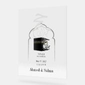 Hajj Mubarak Acryl Bord Persoonlijk Kaaba Islam (Hoek)