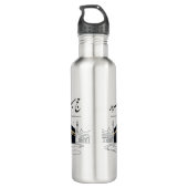 Hajj Mubarak Arabic Calligraphy Wall Art Waterfles (Achterkant)