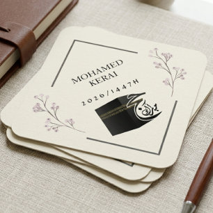 Hajj Mubarak Favor Gepersonaliseerd Islamitisch Ca Vierkante Sticker