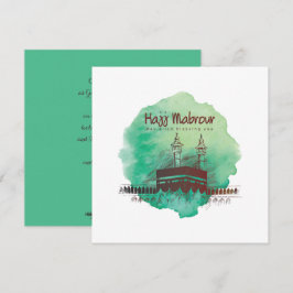 Hajj Mubarak, Heilige Kaaba in Mekka Saudi-Arabië Kaart