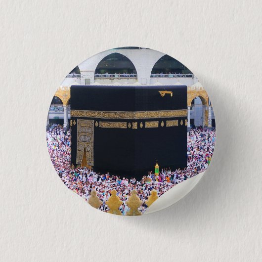 Hajj Mubarak Heilige Kaaba Mekka Islamitische devo Ronde Button 3,2 Cm (Voorkant)