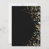 Hajj Mubarak met zwart met goud en groene bladeren Notitiekaartje (Achterkant)