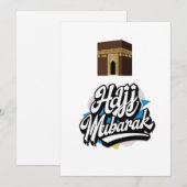 Hajj Mubarak-Wenskaart Feestdagenkaart (Voorkant / Achterkant)