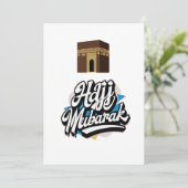 Hajj Mubarak-Wenskaart Feestdagenkaart (Staand voorkant)