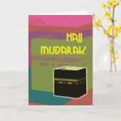 Hajj Mubarakah Block Color Kaart (Gele Bloem)