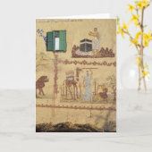 Hajj of Umra op de muur van het dorp Kaart (Gele Bloem)