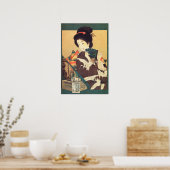 HAJUTSURU SAKE Japan Geisha  Adverteren Poster (Keuken)