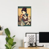 HAJUTSURU SAKE Japan Geisha  Adverteren Poster (Thuiskantoor)