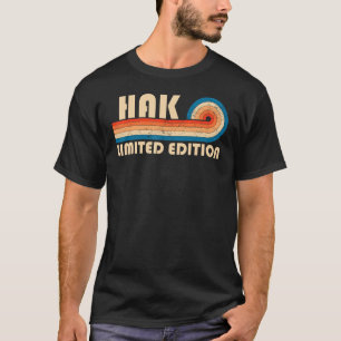 HAK Achternaam Retro Vintage 80s 90s Verjaardagsre T-shirt