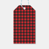 Hak Chop! Rustic Lumberjack Flannel Baby shower Cadeaulabel (Achterkant)