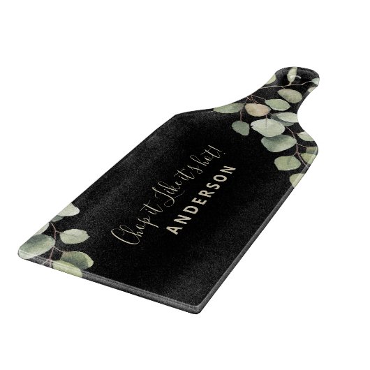 Hak het als het is Hot Family Name Black Snijplank (Hoek)