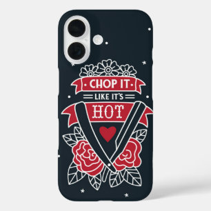 Hak het als het is hot retro barber Tattoo stijl iPhone 16 Hoesje