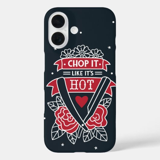 Hak het als het is hot retro barber Tattoo stijl Case-Mate iPhone Case (Achterkant)