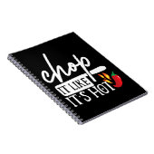 Hak het als hete peper Grappige chef cadeaus Notitieboek (Rechterzijde)