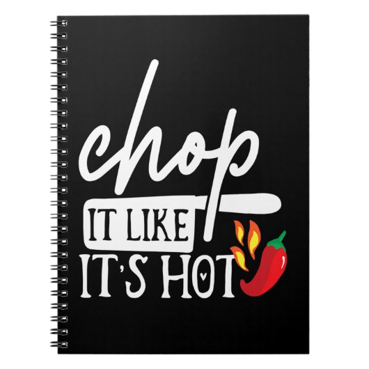 Hak het als hete peper Grappige chef cadeaus Notitieboek (Voorkant)