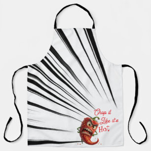 “Hak het alsof het heet is” All-Over Print Schort