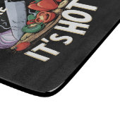 Hak het alsof het heet is - grappig kookontwerp snijplank (Hoek)