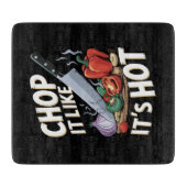 Hak het alsof het heet is - grappig kookontwerp snijplank (Voorkant)