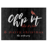 Hak het alsof het Hot Merry Christmas Black is Snijplank (Voorkant)