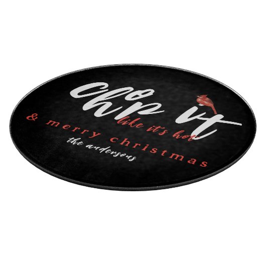 Hak het alsof het Hot Merry Christmas Black Round Snijplank (Hoek)