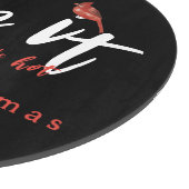 Hak het alsof het Hot Merry Christmas Black Round Snijplank (Hoek)