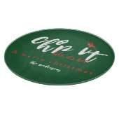 Hak het alsof het Hot Merry Christmas Green is Snijplank (Hoek)