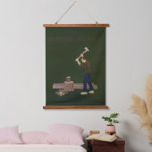 Hak hout voor goede muur opknoping tapijt hangend wandkleed (Slaapkamer)