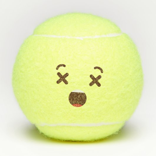 Hak me niet!Kawaii Cute Emoticon Emoji Tennisballen (Voorkant)