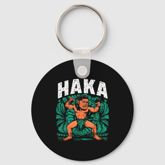 Haka Dance Funny Maori Dance Culture Outfit  Sleutelhanger (Voorkant)