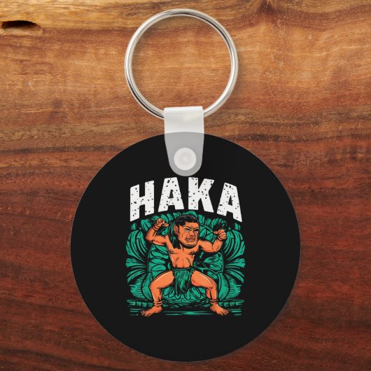 Haka Dance Funny Maori Dance Culture Outfit  Sleutelhanger (Voorkant)