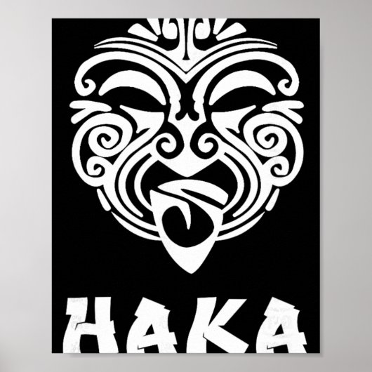 Haka New Zealand Rugby Fans Maori Haka Dance  Poster (Voorkant)