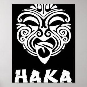 Haka Nieuw-Zeeland Rugbyfans Maori Haka Dans  Poster