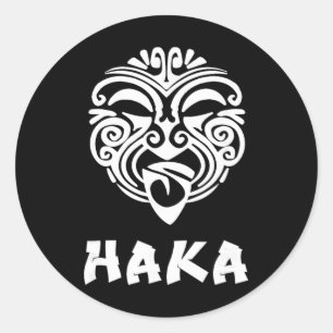 Haka Nieuw-Zeeland Rugbyfans Maori Haka Dans Ronde Sticker