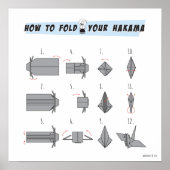 Hakama Origami Poster (Voorkant)