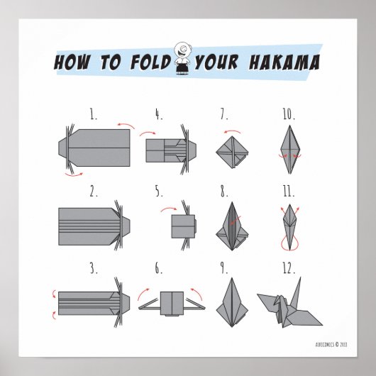 Hakama Origami Poster (Voorkant)